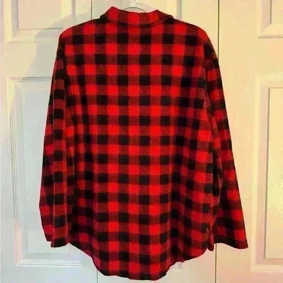 Victoria’s Secret’s PINK Red and Black Fleece Pajama Top (NWT) - Picture 3 of 7